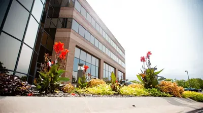 Commercial Landscaping Office Building Annual Planting Photo