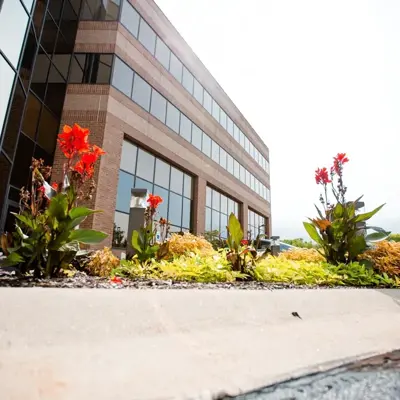 Commercial Landscaping Office Building Annual Planting Photo