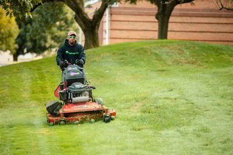 Commercial Landscaping Crew Mowing Lawn Care Maintenance 4