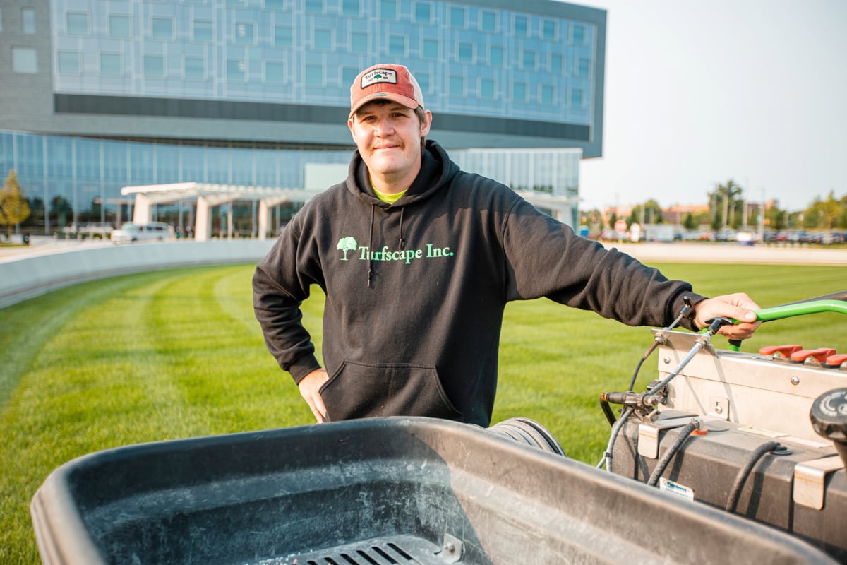 Commercial Landscaping Hospital Lawn Care Crew Technician