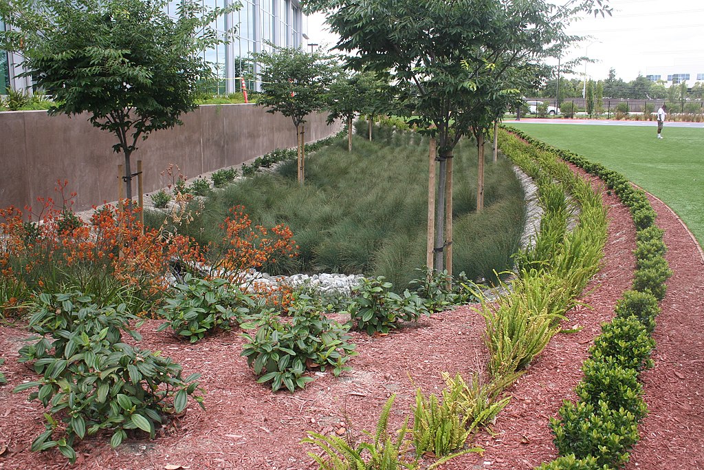 Sustainable bioswale installation