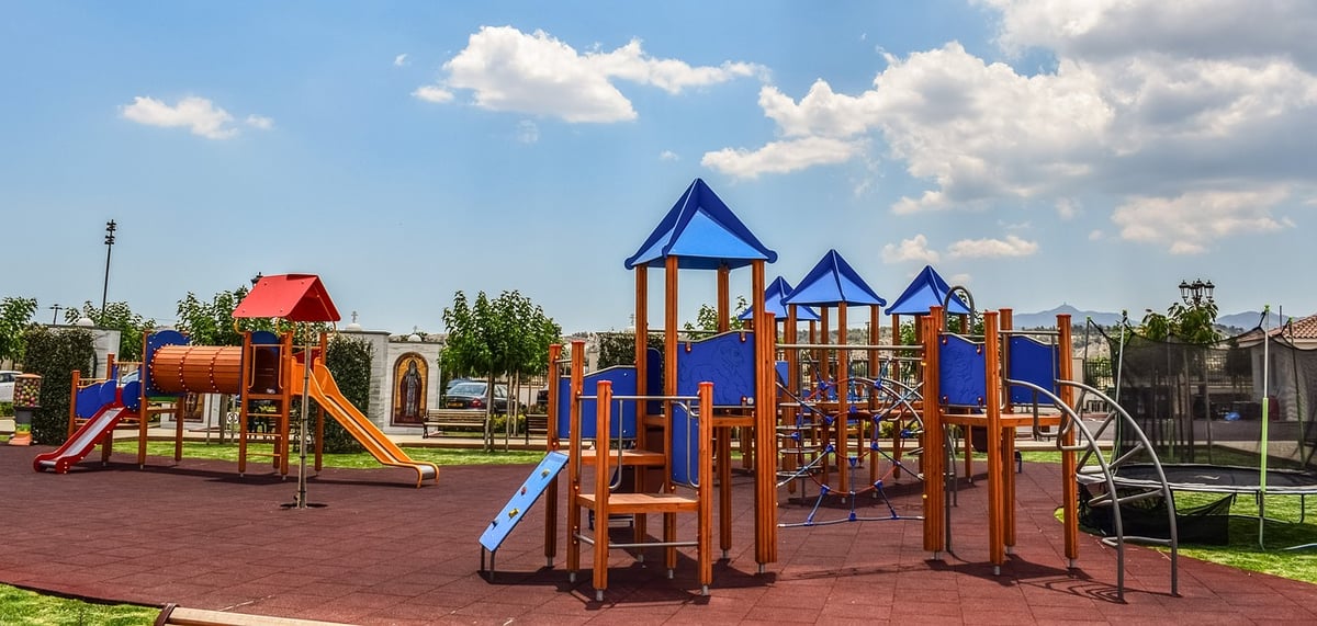 playground with rubber surface