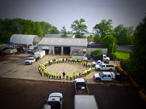 Huddle drone image