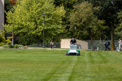 Commercial landscape autonomous mower crew