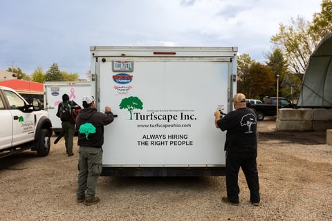 crew loading up truck