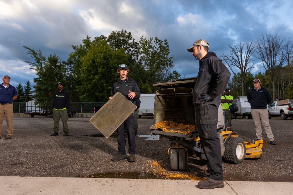 crew with equipment 