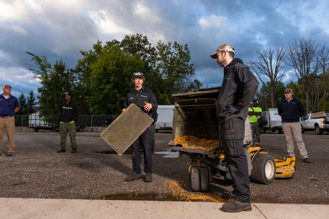 crew with equipment 