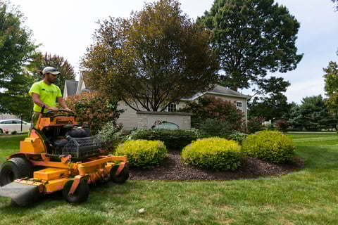 stratford Green Hoa crew mowing 1
