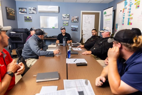 team meeting with account manager 
