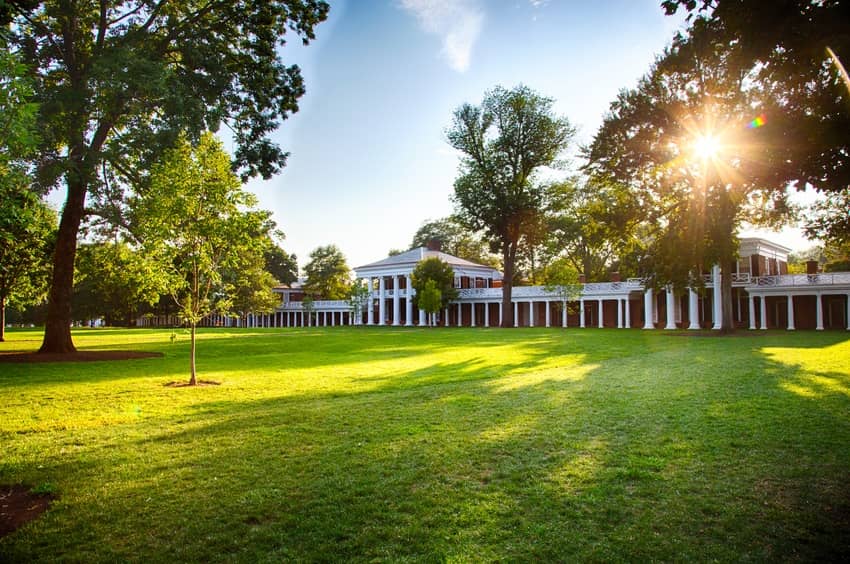 College campus landscape