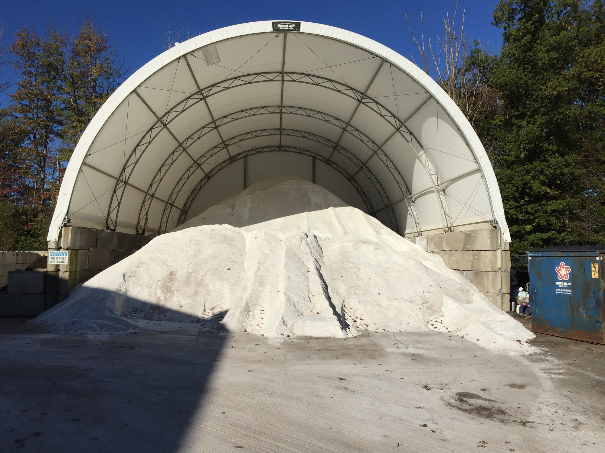 Pile of rock salt for melting ice