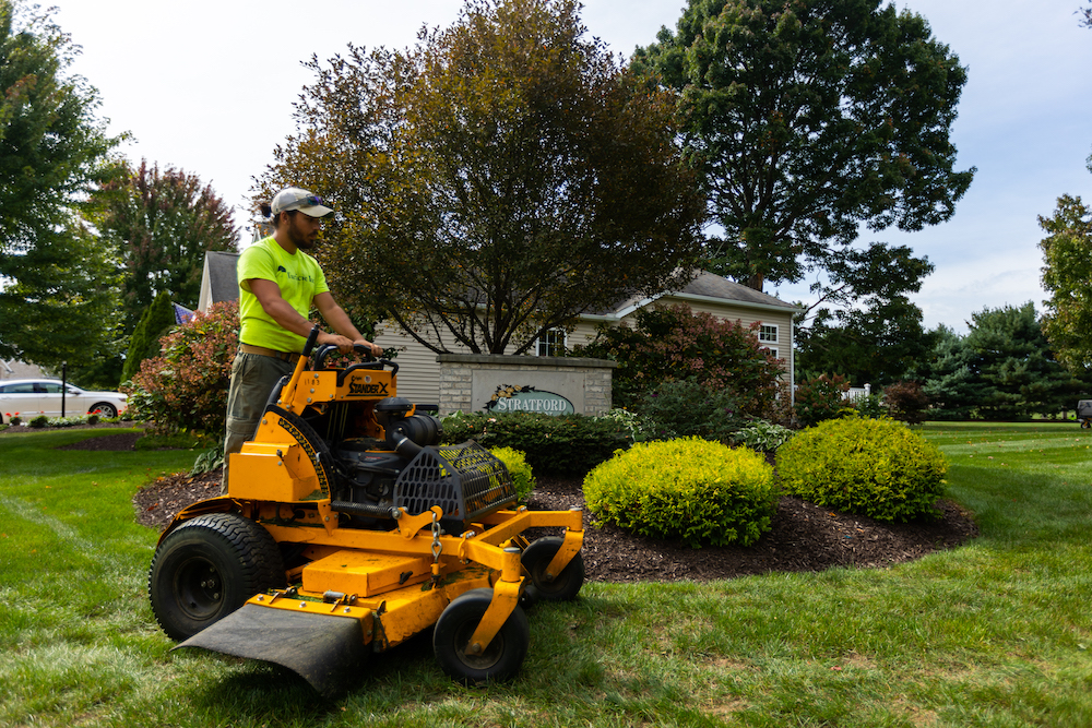 stratford Green Hoa crew mowing 2